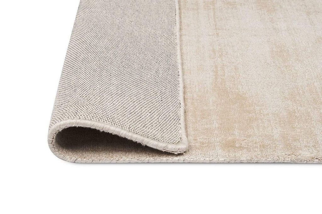 Claude Beige and Ivory Distressed Viscose Rug