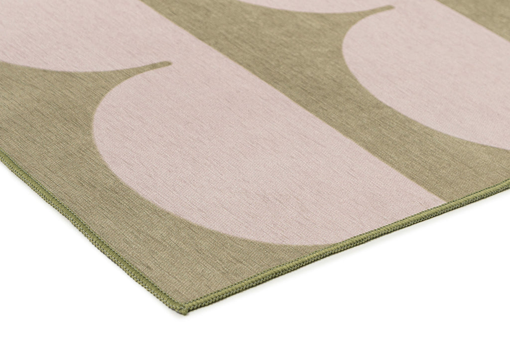 Cleo Blush and Sage Arch Pattern Indoor Outdoor Rug