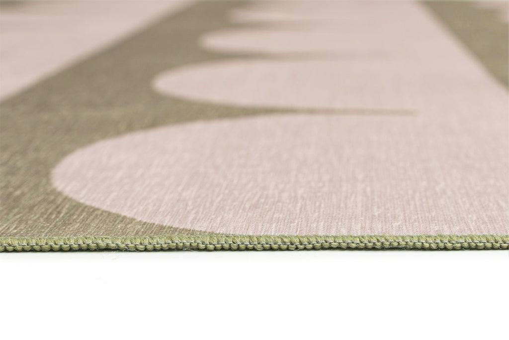 Cleo Blush and Sage Arch Pattern Indoor Outdoor Rug