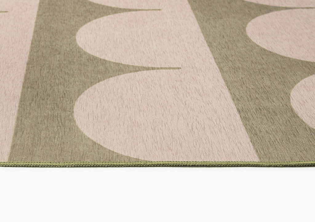 Cleo Blush and Sage Arch Pattern Indoor Outdoor Rug