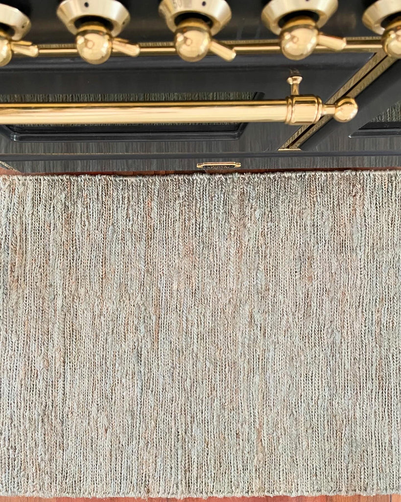 Clover Brown And Green Braided Jute Runner Rug