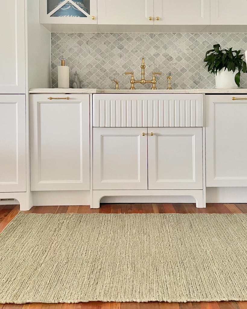 Clover Brown And Green Braided Jute Runner Rug