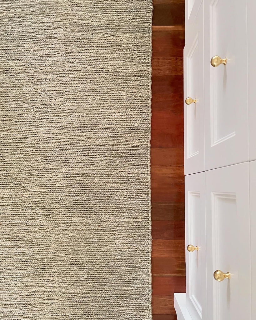 Clover Brown And Green Braided Jute Runner Rug