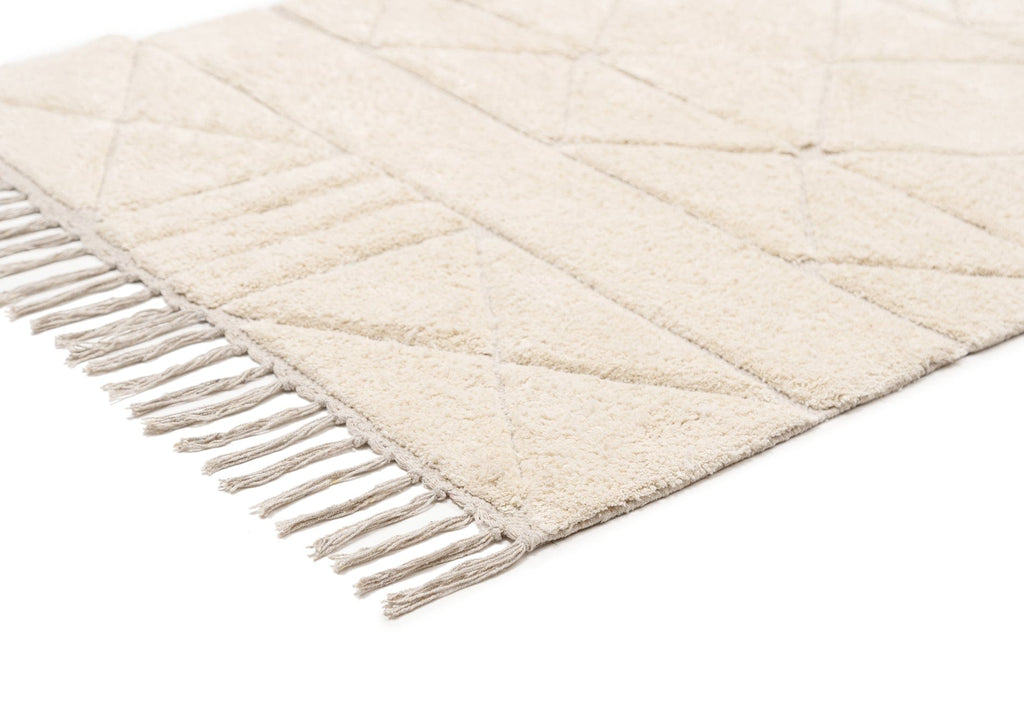 Coco Ivory Tribal Washable Runner Rug