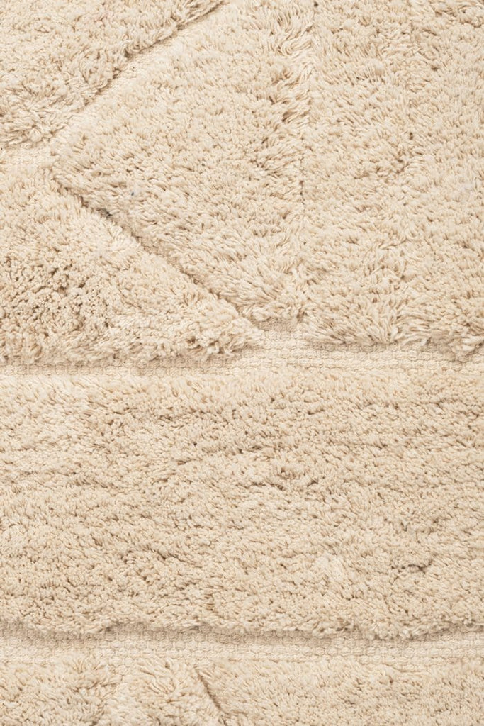 Coco Ivory Tribal Textured Washable Shag Rug