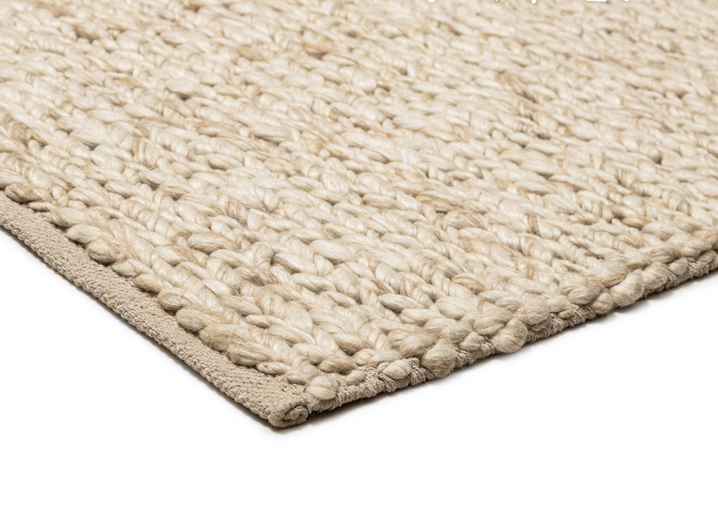 Colette Cream and Beige Marbled Wool Rug