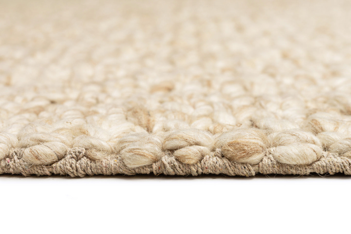 Colette Cream and Beige Marbled Wool Rug