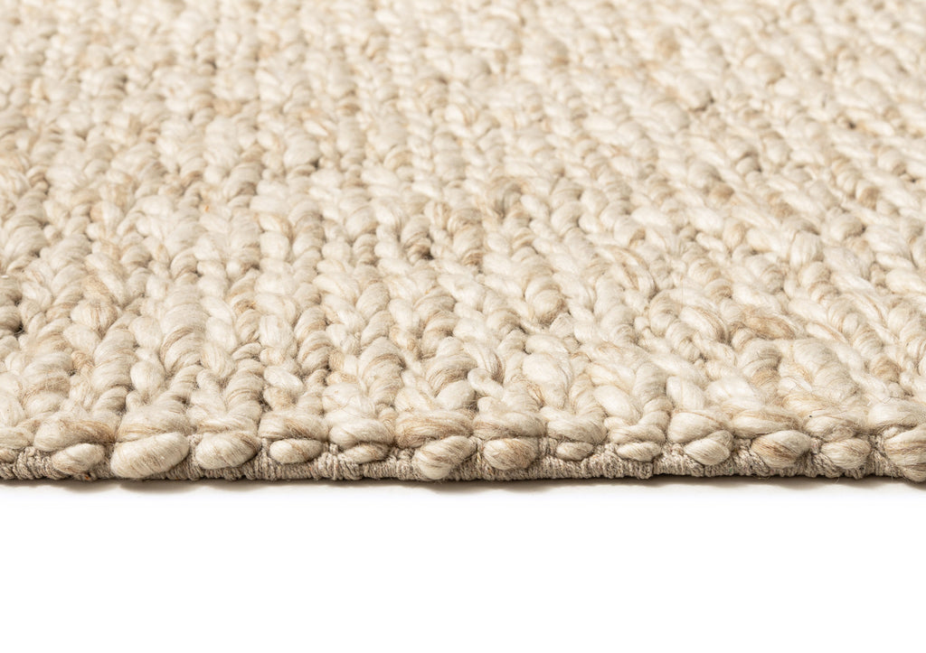 Colette Cream and Beige Marbled Wool Rug