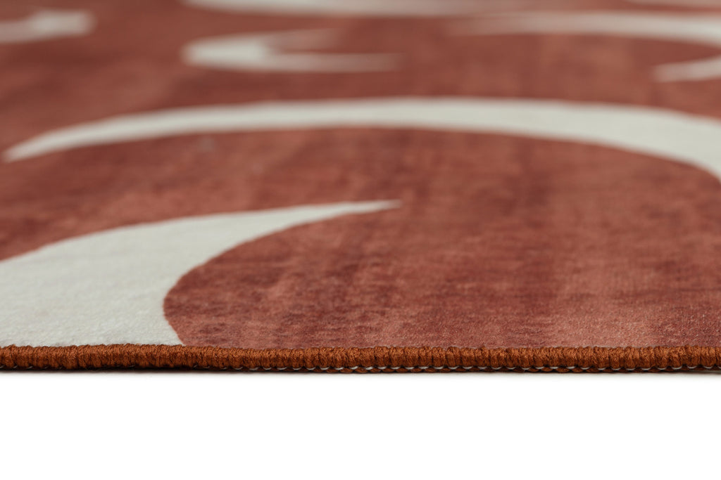 Collana Brown Terracotta Moon Washable Rug