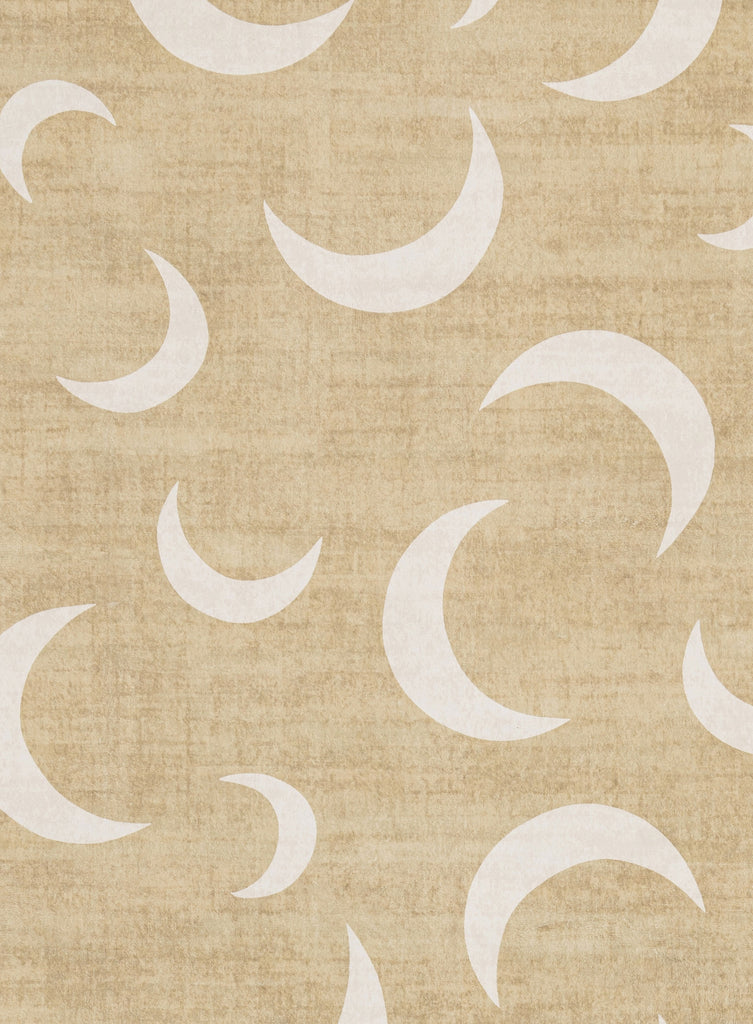 Copata Beige Cream Moon Washable Rug