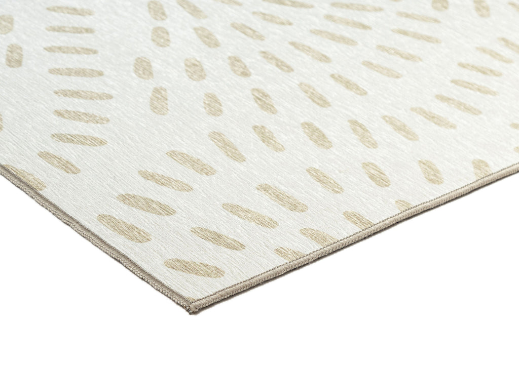 Coral Beige Cream Indoor Outdoor Washable Rug