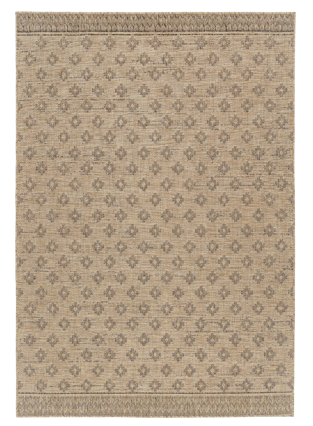 Cove Sand Nude and Ash Medallion Indoor Outdoor Rug