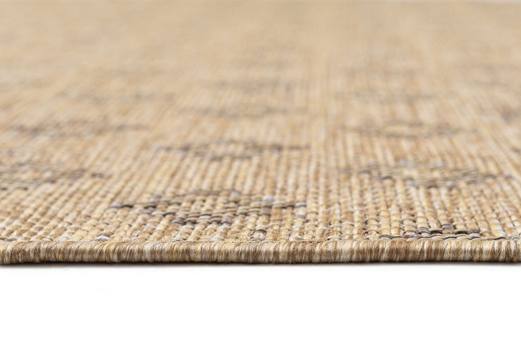 Cove Sand Nude and Ash Medallion Indoor Outdoor Rug