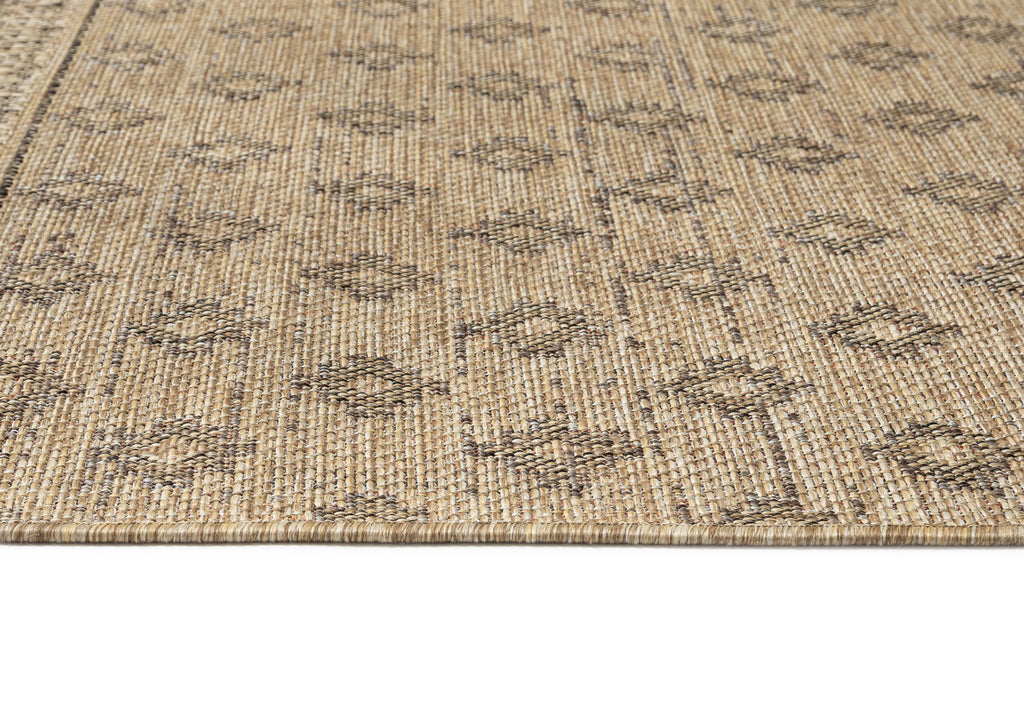 Cove Sand Nude and Ash Medallion Indoor Outdoor Rug