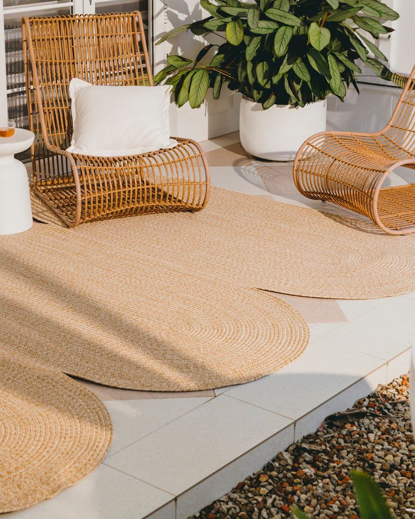 Cynthia Beige Modern Braided Indoor Outdoor Rug