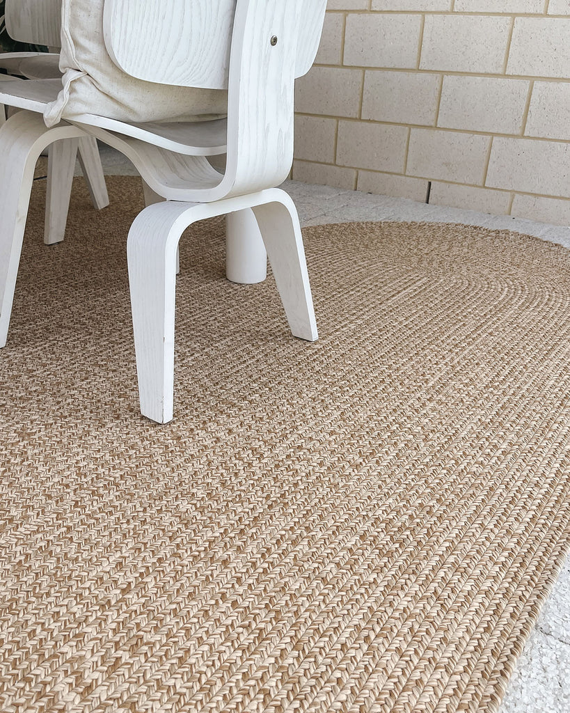 Cynthia Beige Modern Braided Indoor Outdoor Rug