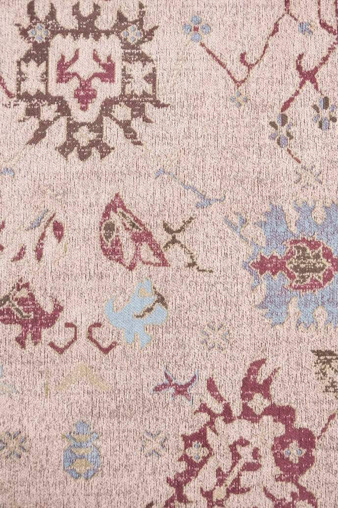 Dakota Blue and Pink Bordered Floral Rug