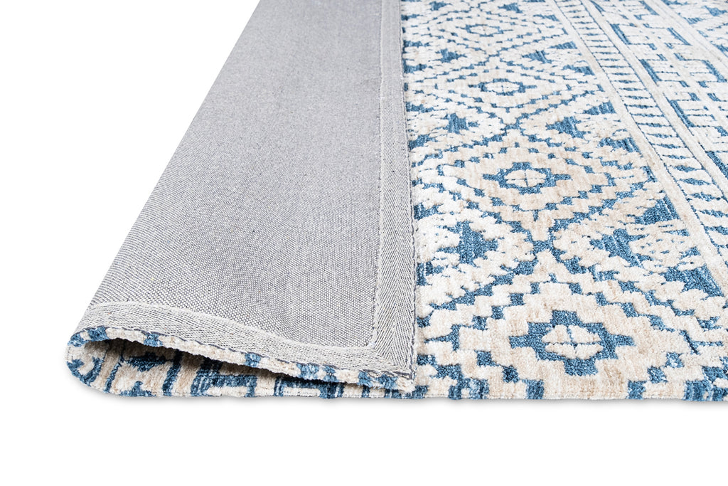 Daphne Blue Tribal Textured Rug