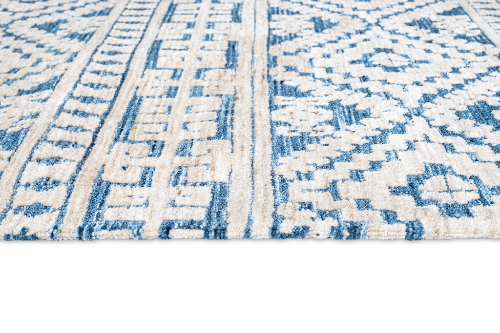 Daphne Blue Tribal Textured Rug