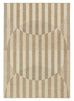 Delos Warm Sand and Soft Taupe Striped Indoor Outdoor Rug