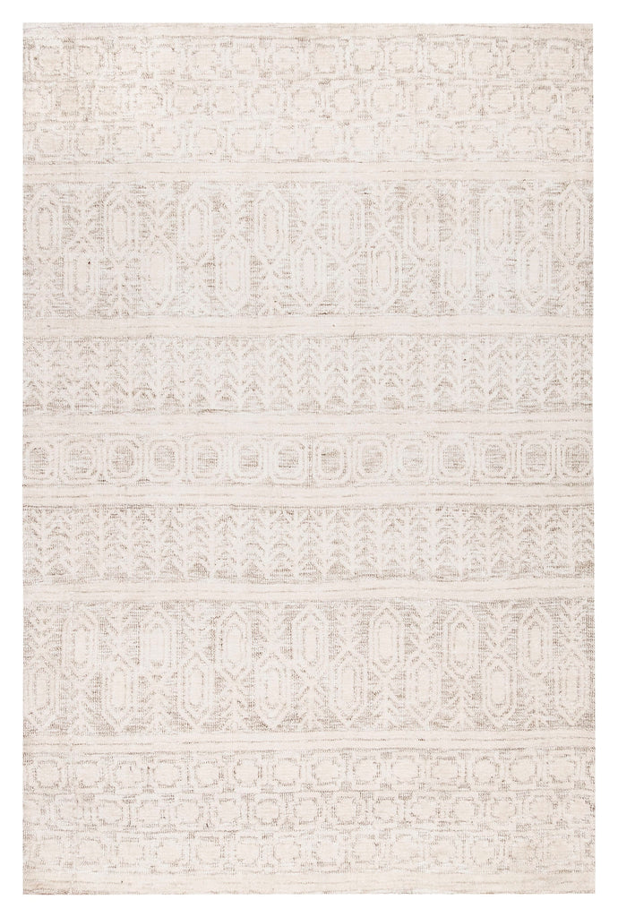 Delphine Ivory and Beige Tribal Transitional Rug