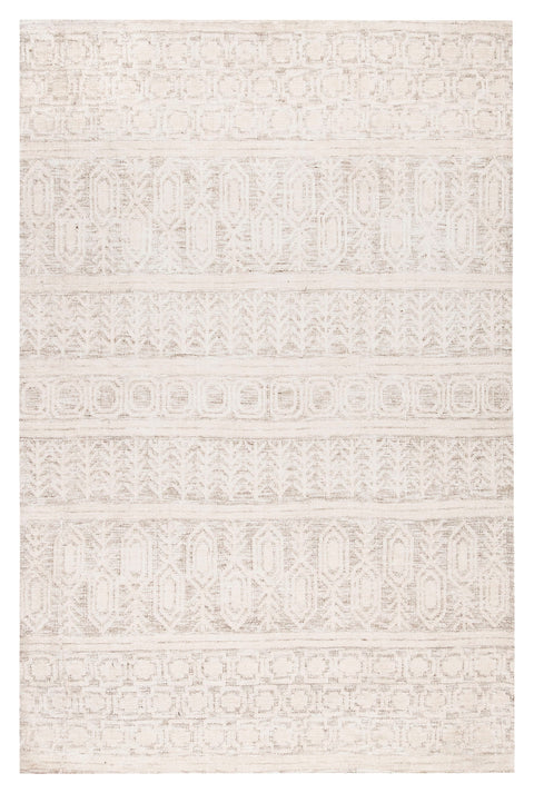 Delphine Ivory and Beige Tribal Transitional Rug