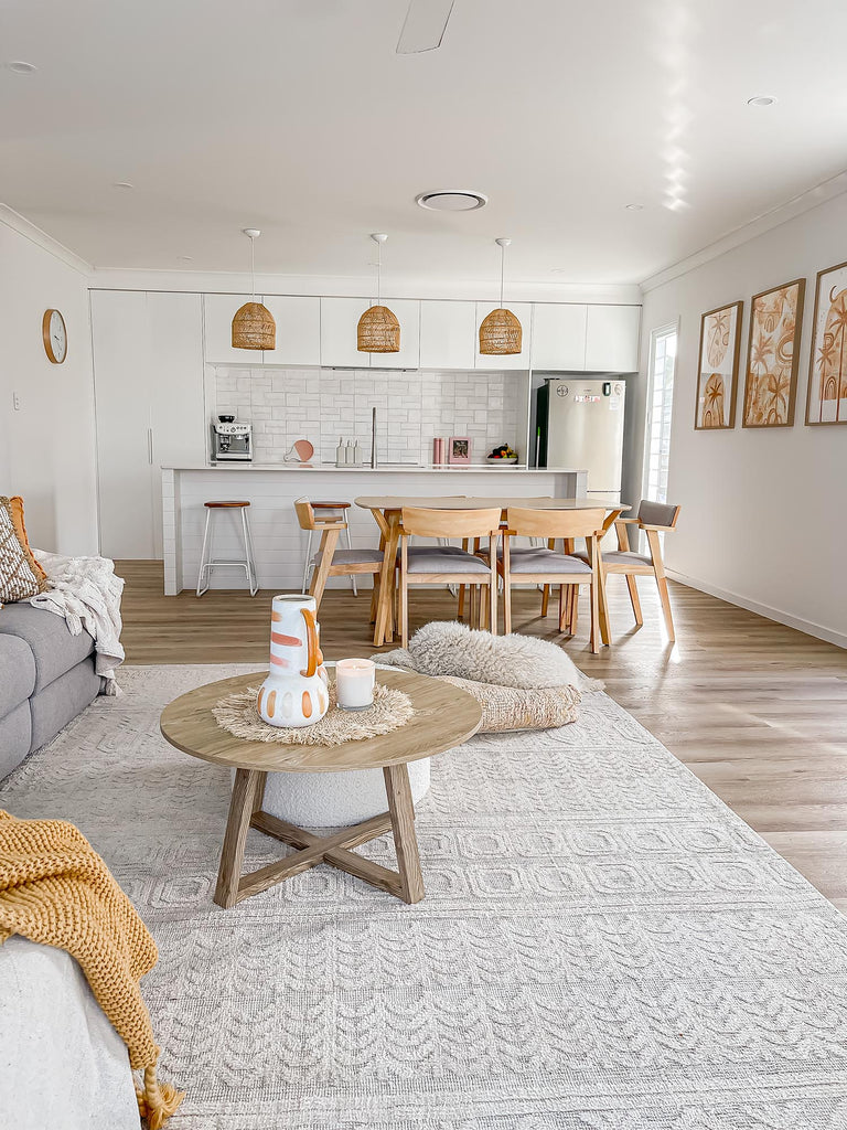 Delphine Ivory and Beige Tribal Transitional Rug