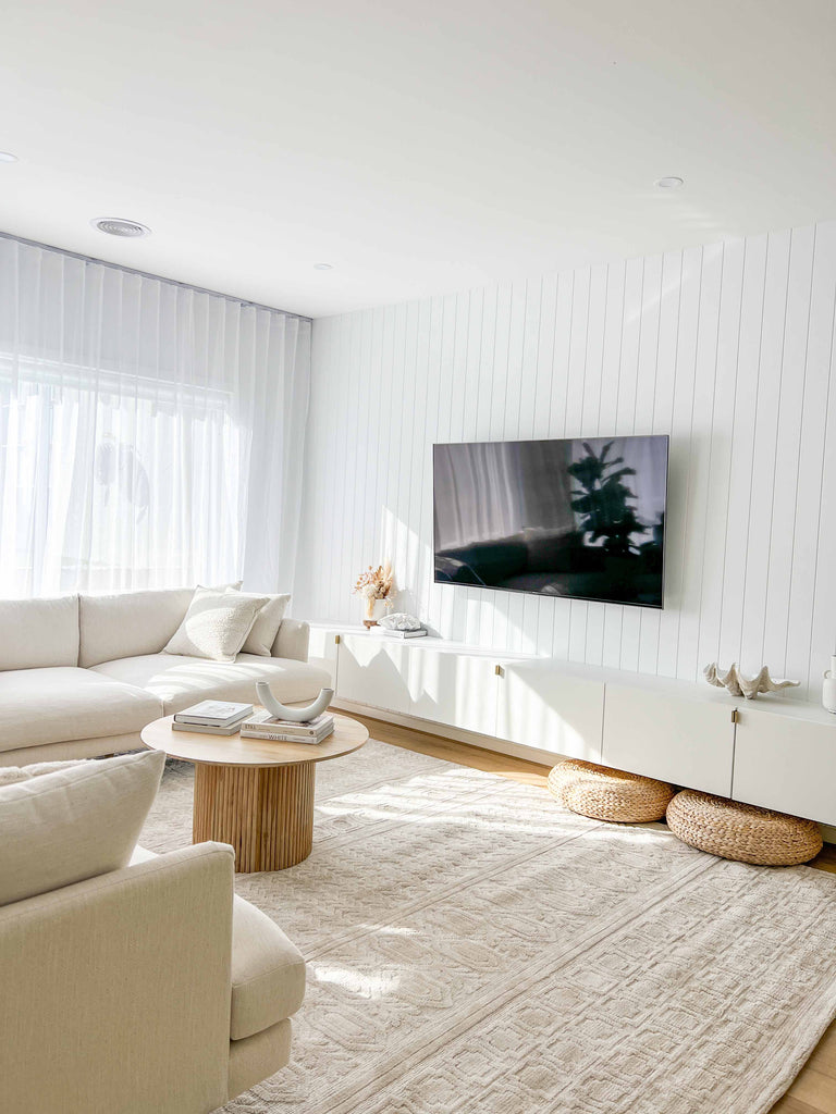 Delphine Ivory and Beige Tribal Transitional Rug