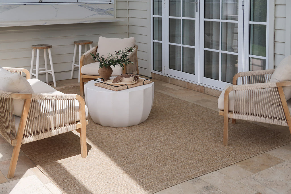 Dune Natural Beige Woven Indoor Outdoor Rug