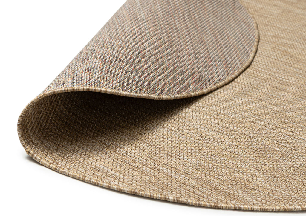 Dune Natural Beige Woven Indoor Outdoor Round Rug