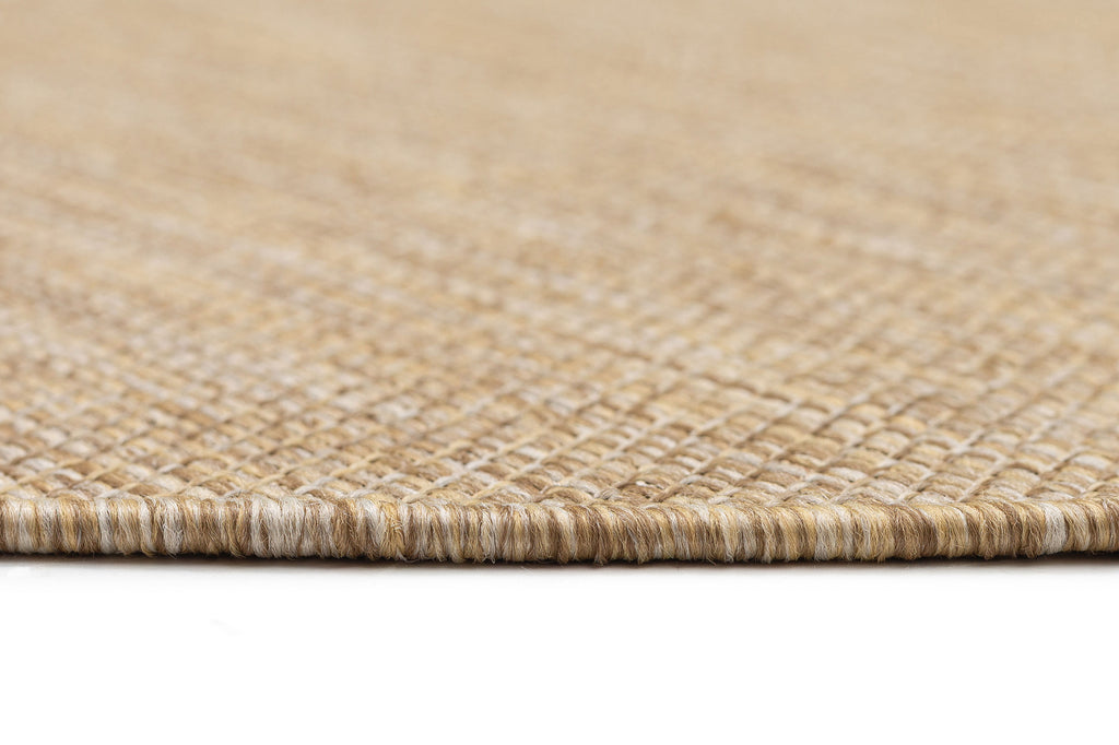 Dune Natural Beige Woven Indoor Outdoor Round Rug