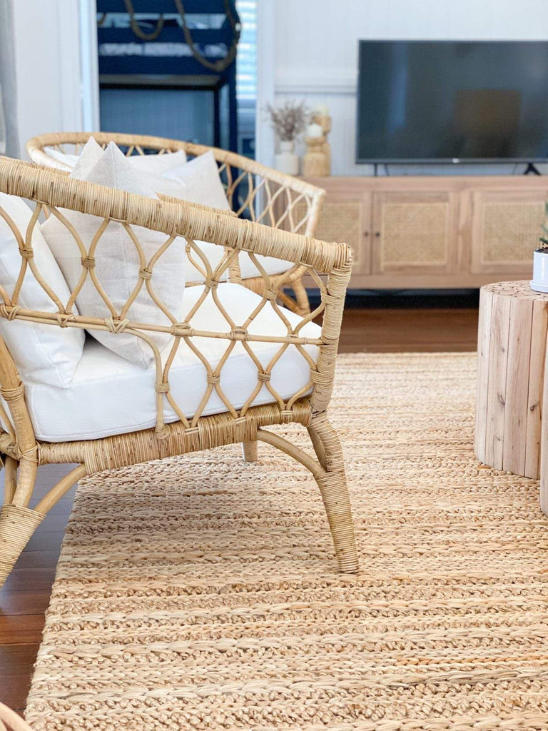 Eboni Chunky Braided Jute and Cotton Rug