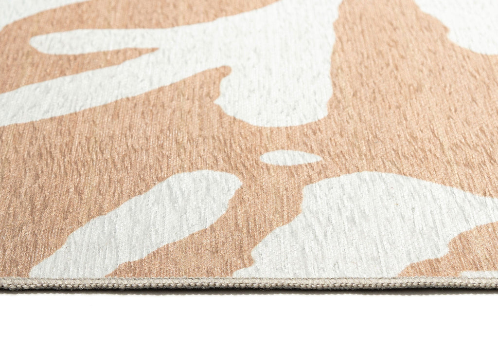 Edrielle Brown Cream Indoor Outdoor Washable Rug