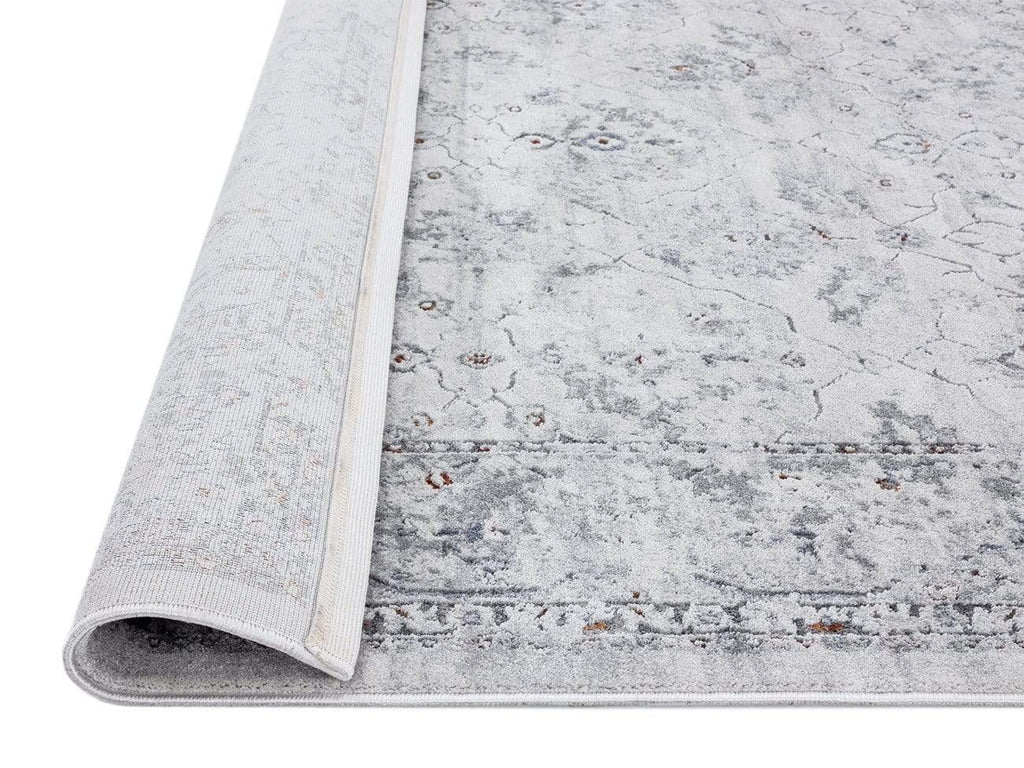 Elisha Grey and Blue Traditional Distressed Medallion Rug *NO RETURNS UNLESS FAULTY