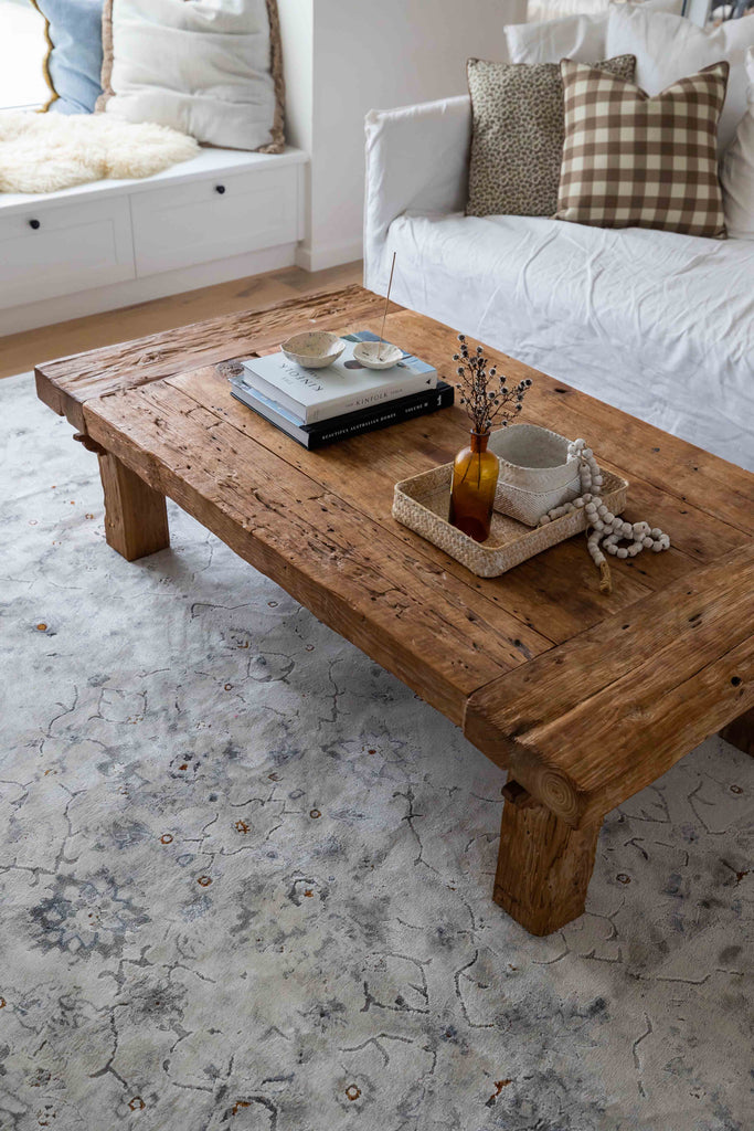 Elisha Grey and Blue Traditional Distressed Medallion Rug *NO RETURNS UNLESS FAULTY