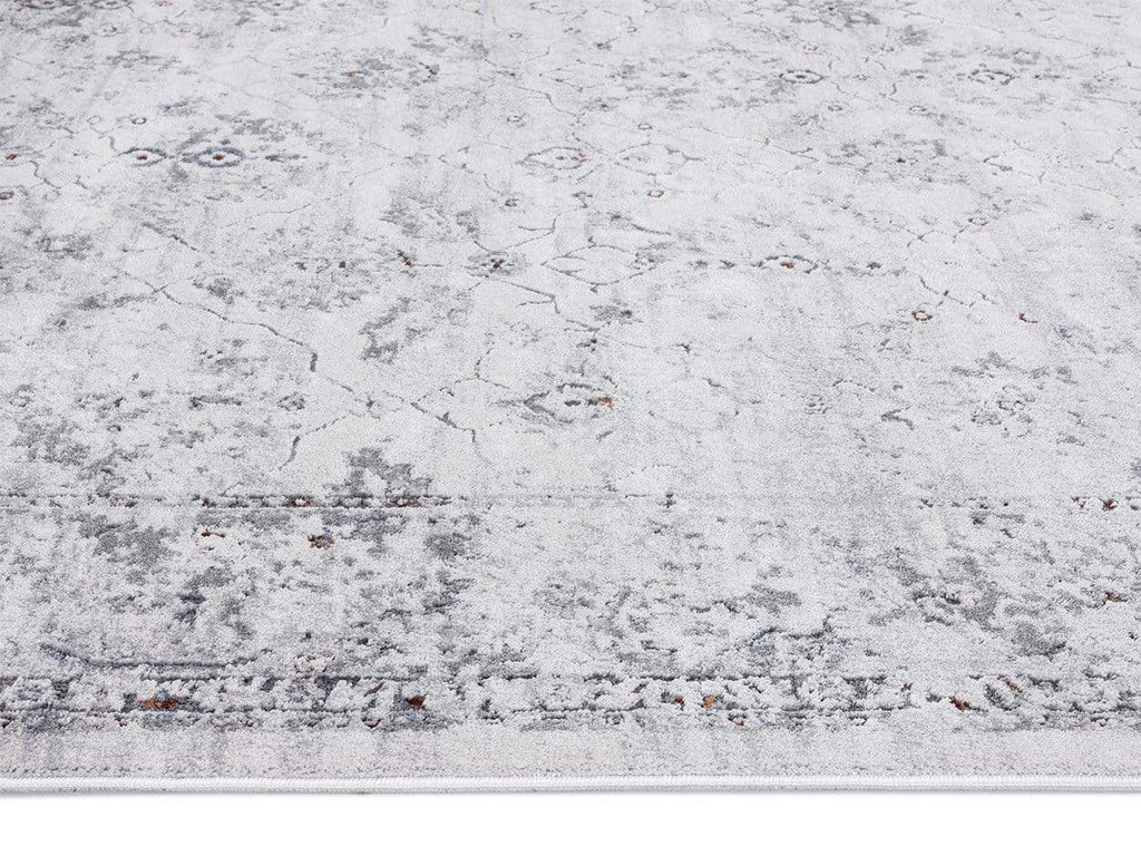 Elisha Grey and Blue Traditional Distressed Medallion Rug *NO RETURNS UNLESS FAULTY