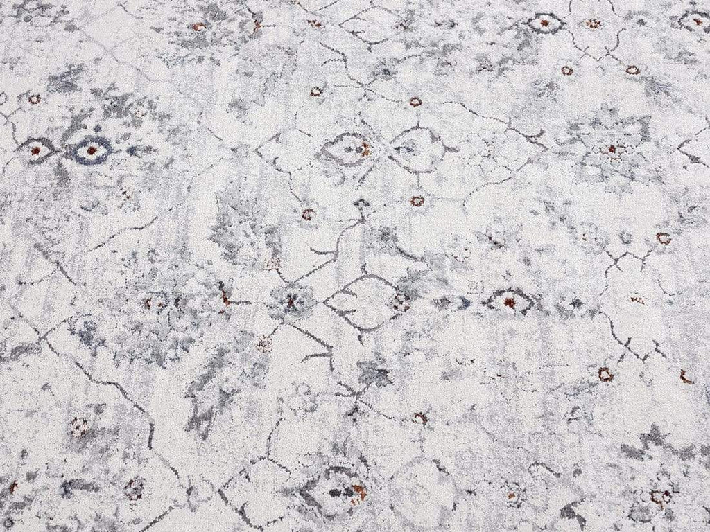 Elisha Grey and Blue Traditional Distressed Medallion Rug *NO RETURNS UNLESS FAULTY