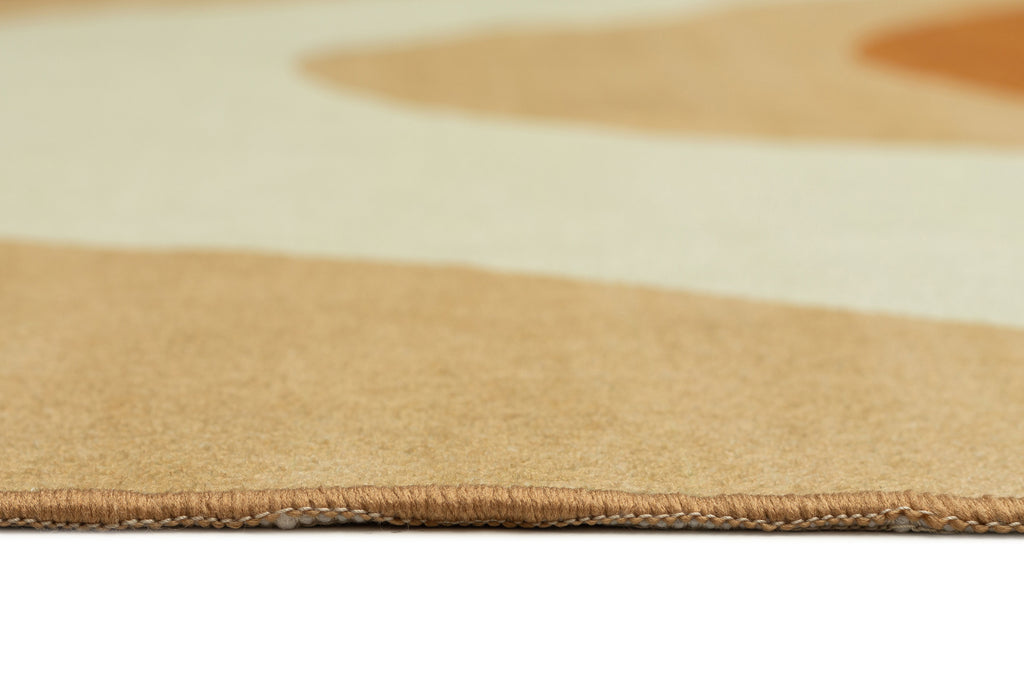 Ellie Mustard Botanical Washable Rug