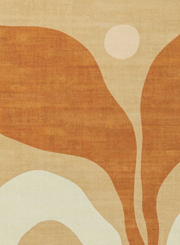 Ellie Mustard Botanical Washable Rug