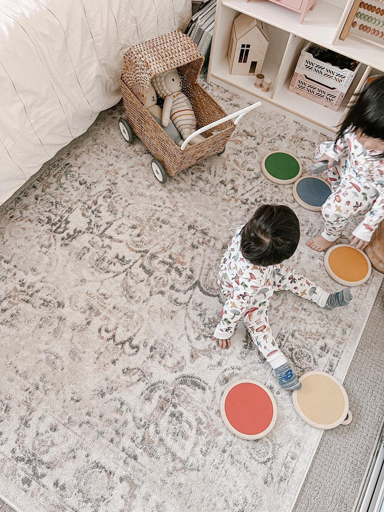 Elouise Cream And Grey Multi-Colour Traditional Floral Rug