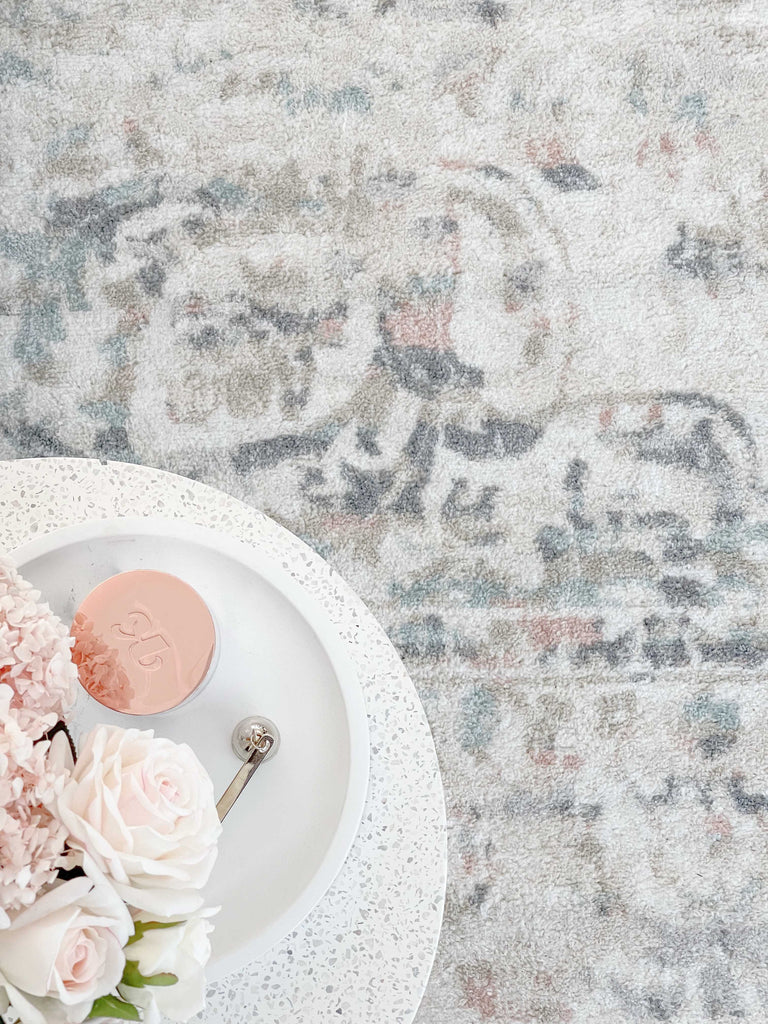 Elouise Cream And Grey Multi-Colour Traditional Floral Rug