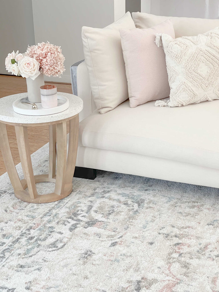 Elouise Cream And Grey Multi-Colour Traditional Floral Rug