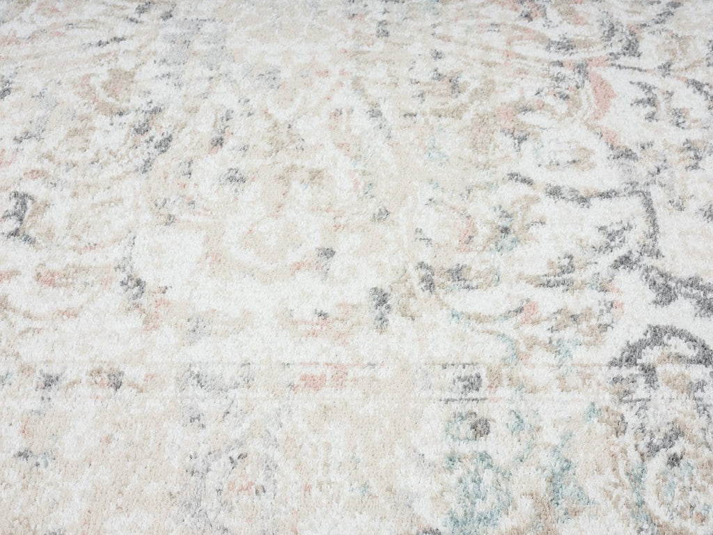 Elouise Cream And Grey Multi-Colour Traditional Floral Runner Rug