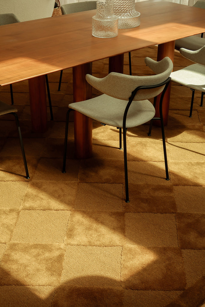 Emeka Moss Brown Diamond Hand-Tufted Rug