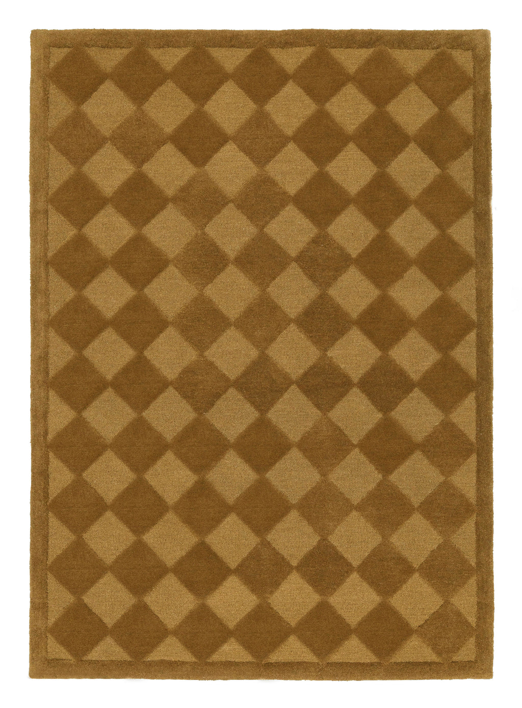 Emeka Moss Brown Diamond Hand-Tufted Rug