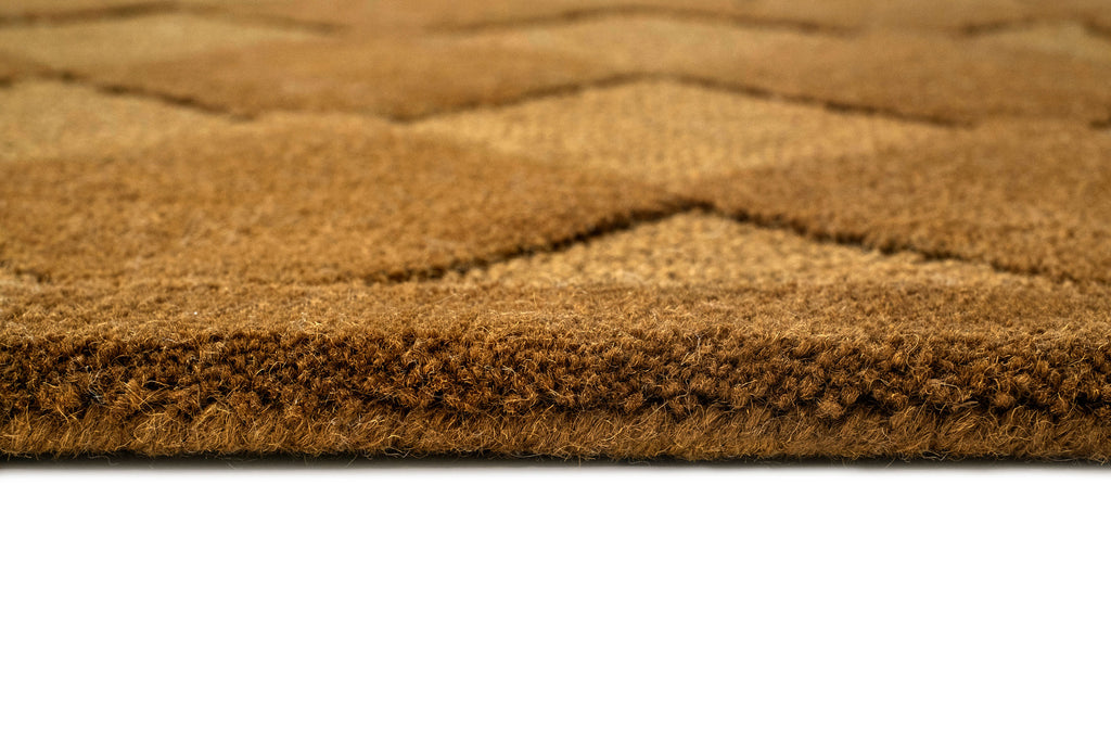 Emeka Moss Brown Diamond Hand-Tufted Rug