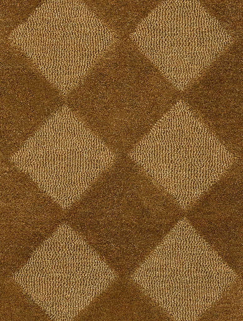Emeka Moss Brown Diamond Hand-Tufted Rug