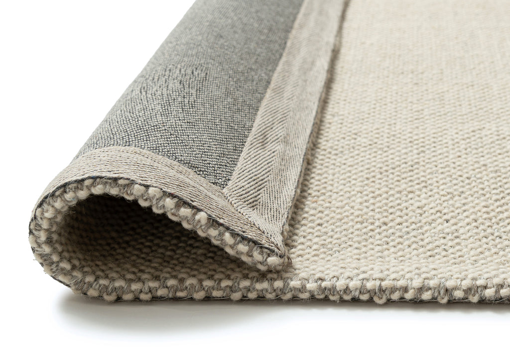 Eminah Cream Beige Handmade Wool Rug