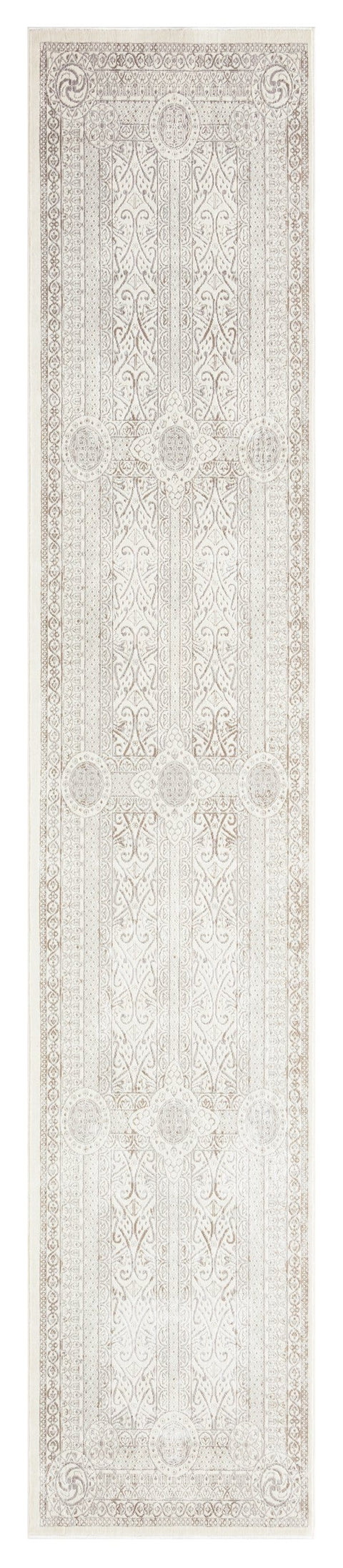 Esmeray Ivory And Grey Traditional Distressed Runner Rug*NO RETURNS UNLESS FAULTY