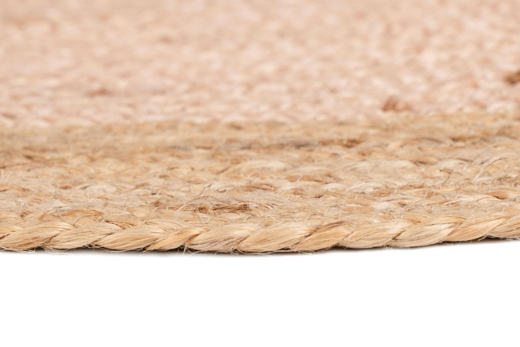 Esperance Pink Hand-Braided Round Jute Rug
